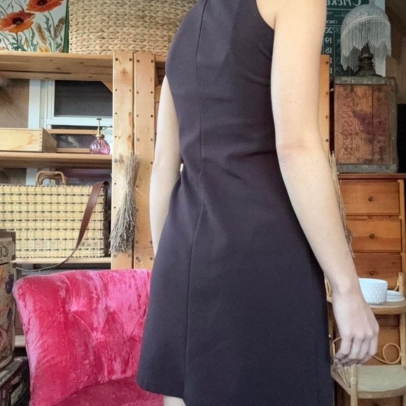 Disorderly Kids Brown Sleeveless Shift Dress Round Neck Textured Knit Mini Dress - Picture 7 of 8